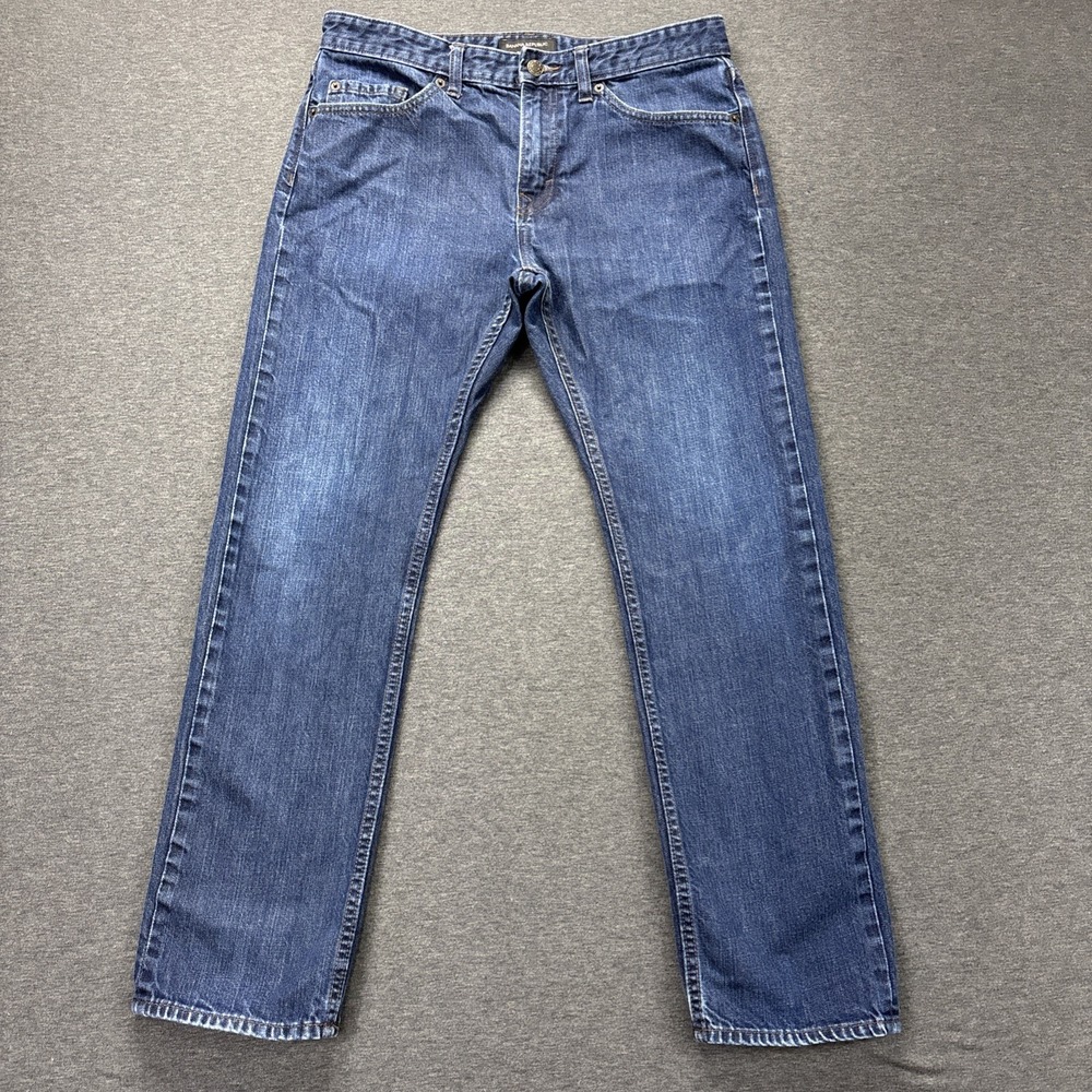 Banana Republic Jeans Mens 32x29 Slim Straight Dark Wash Blue Denim Streetwear